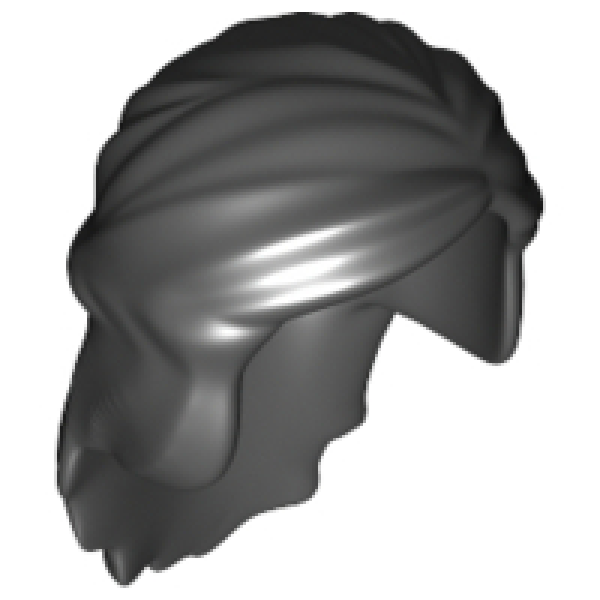 LEGO Prinzessinnen Haare weiblich Zopf schwarz (59363) T08