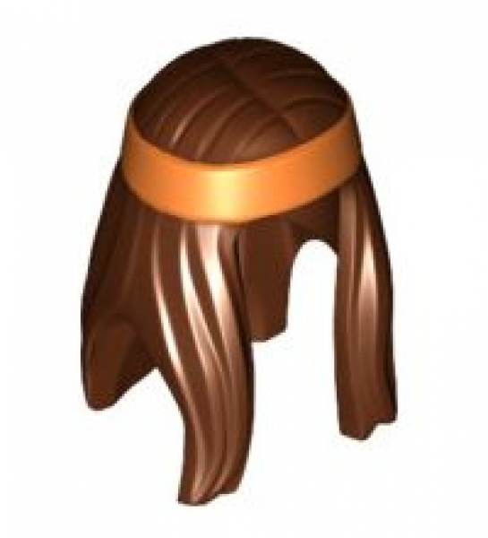LEGO Hair long with headband "Hippie"  brown (99248) T07