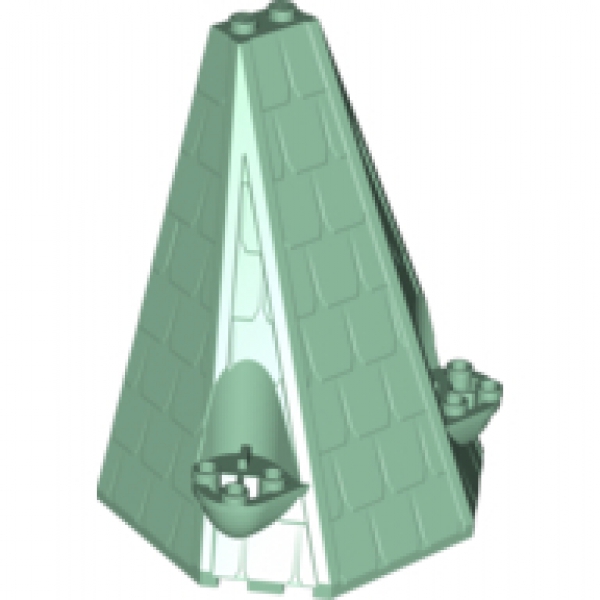 LEGO Dach Burg Spitze 6x8x9 sand grün (32215) H14