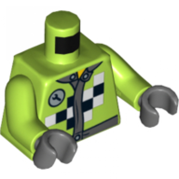 LEGO Minifig Torso hellgrün "Race Mechaniker" (2965) R11