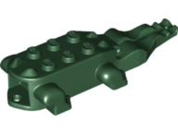 LEGO Krokodilkörper mit 4 unteren Zähnen dunkelgrün (6026) V10