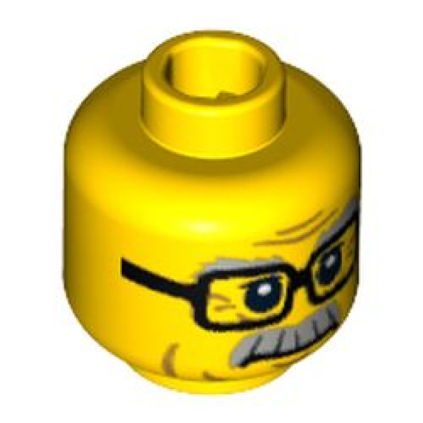 LEGO Minifig Kopf Brille und Schnurrbart (1566) S09