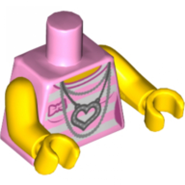 LEGO Minifig Torso gestreift pink/rosa (1624) Q08