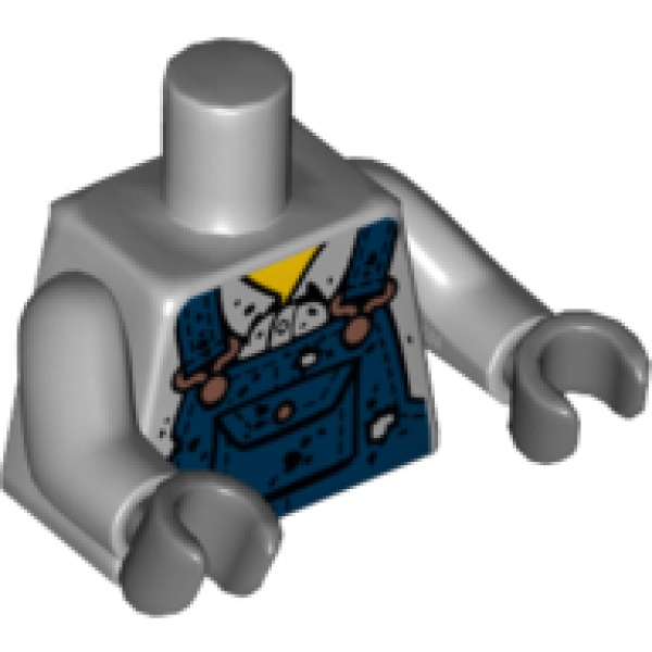 LEGO Minifig Torso Overall hellgrau (1672) Q08