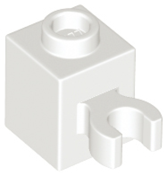LEGO 1x1 with Clip vertical white (30241)