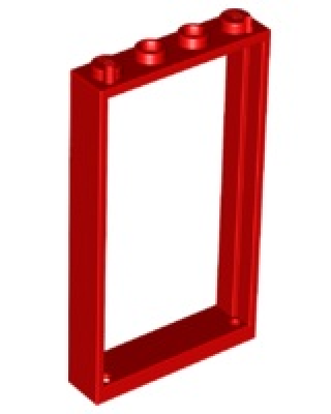LEGO Tür Rahmen 1x4x6 rot (60596) H14