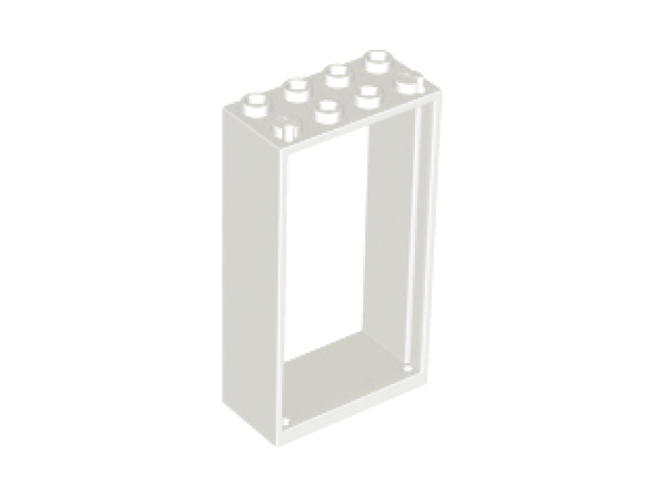 LEGO Türrahmen 2x4x6 weiss (60599) H09