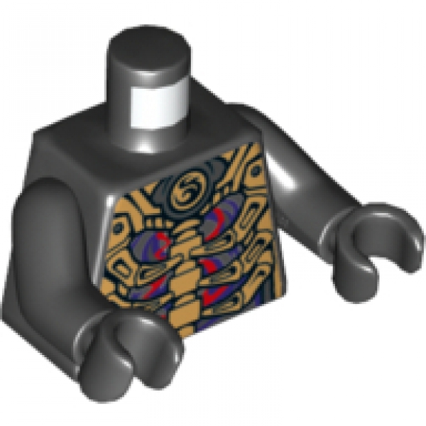 LEGO Minifig Torso Ninjago schwarz/gold Overlord (369) P05