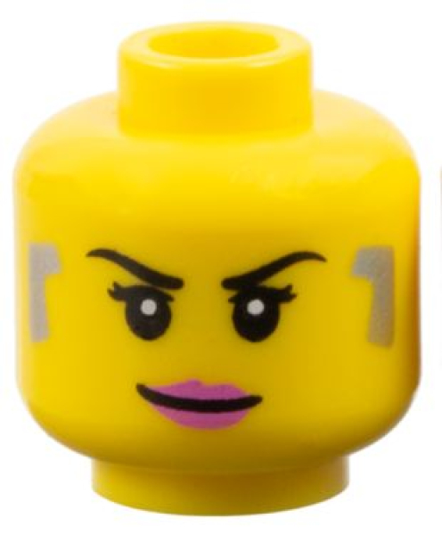 LEGO Minifig Kopf zweiseitig weiblich m. Visier (1284) S08