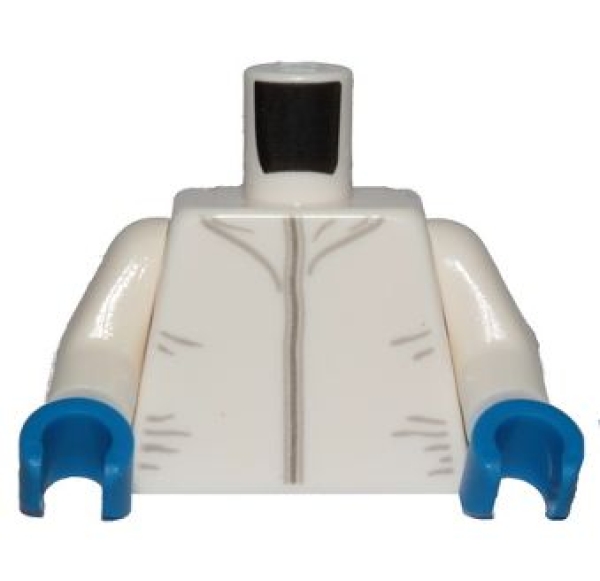 Lego Minifig Torso weiss / blaue Hände (2984) R11