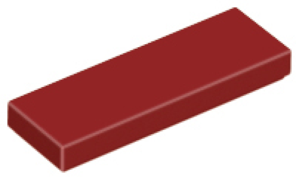 LEGO Fliese 1x3 dunkel rot (63864) j1