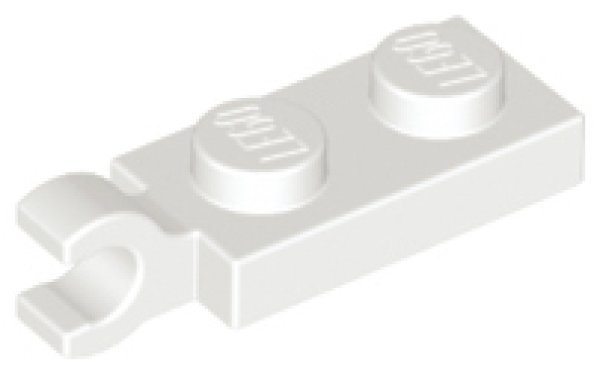LEGO Plate 1x2 Clip horizontal white (63868) O06