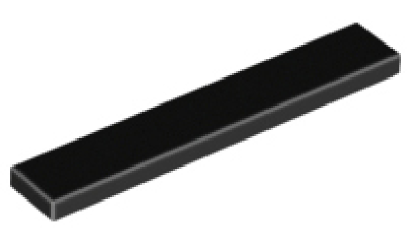 LEGO tile 1x6 black (6636) K3