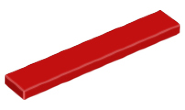 LEGO tile 1x6 red (6636) L1