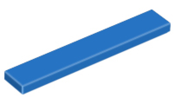 LEGO Fliese 1x6 blau (6636) K3