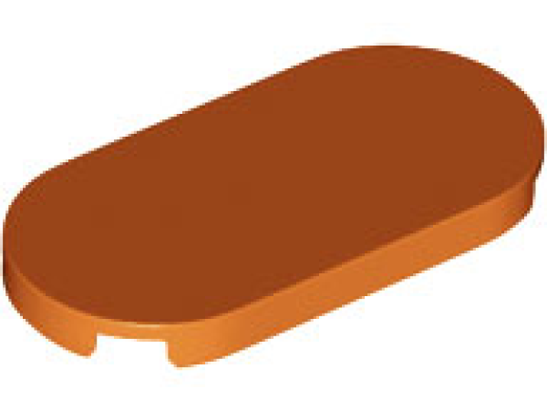 LEGO Fliese oval 2x4 dunkel orange (66857)