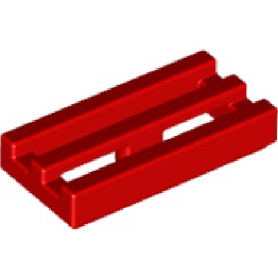 LEGO Fliese Grill 1x2 rot (2412) E1