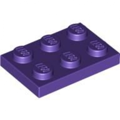 LEGO Plate 2x3 dark purple (3021)