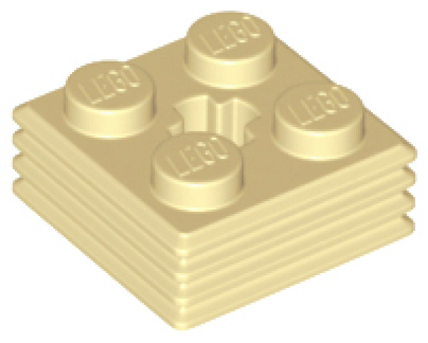 LEGO Stein 2x2x2/3 gerillt beige (71752)