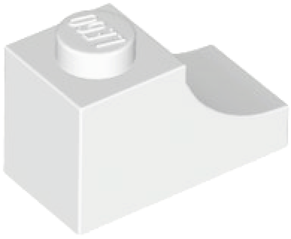 LEGO Bogen 1x2 invers weiss (78666)