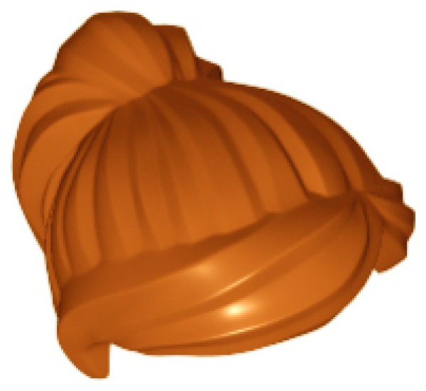 LEGO Hair female short ponytail dark orange (18227) T07