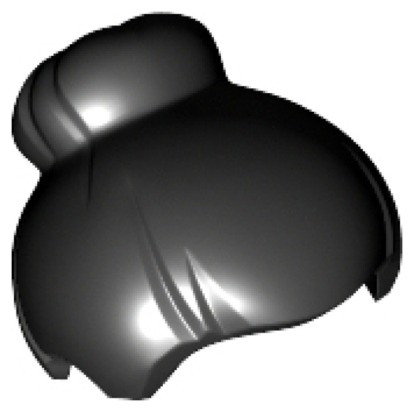 LEGO Haare weiblich Zopf kurz schwarz (93217)