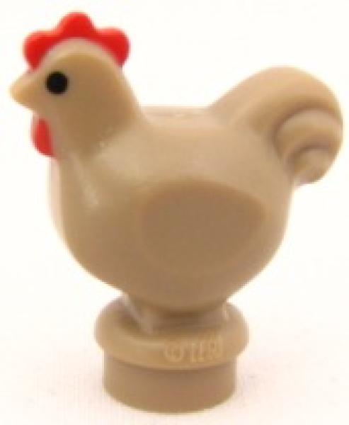 LEGO Huhn / Henne dunkel beige (95342) V12