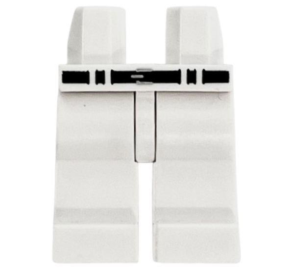 LEGO Legs white with black belt S15