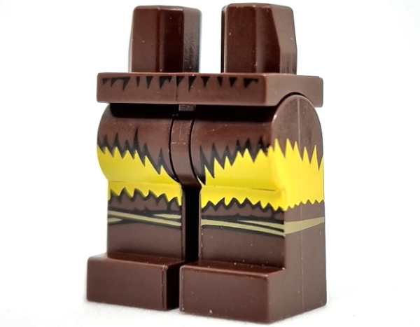 LEGO Legs assembly dark brown/yellow (970) S15
