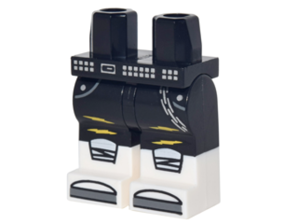 LEGO Minifig Beine schwarz/weiss (705) R16