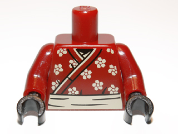 LEGO Minifig Torso Samurai Robe mit Blumenmuster (1330) Q05