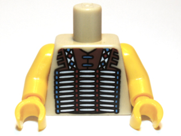 LEGO Minifig Torso beige Western-Indianer-Weste (536) P05