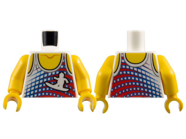 LEGO Minifig Torso Tank Top Surfer (2353) R05