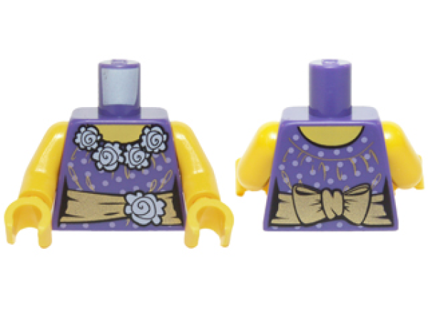 LEGO Minifig Torso Dunkellila Damenbluse (268) P08