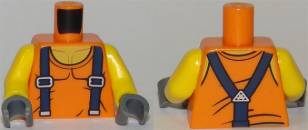 LEGO Minifig Torso Stadtminenarbeiter  Q08