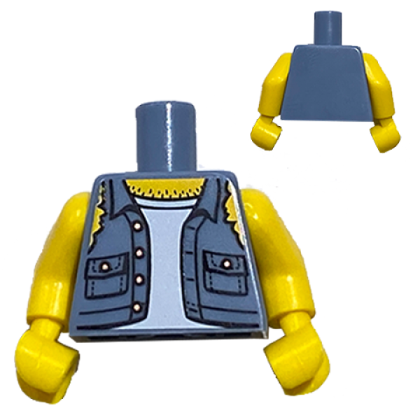 LEGO Minifig Torso Shirt Abgerissene Ärmel (802) P10