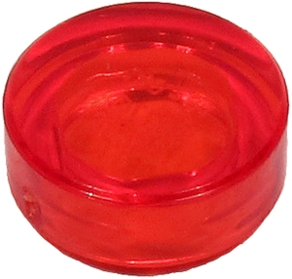 LEGO Fliese rund 1x1 transparent rot (98138)