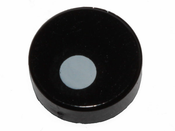 LEGO tile round 1x1 black with white pupil (98138-4)