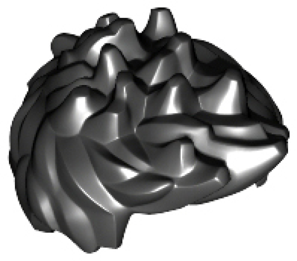 LEGO Minifig Haare kurz mit Spitzen schwarz (98385) T07