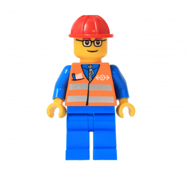 LEGO Construction Worker blue/orange (1212) U13