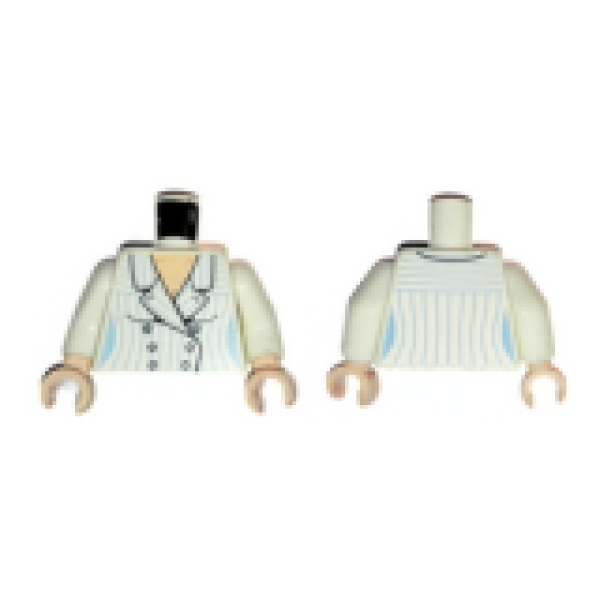 LEGO Minifig Torso weiß Indiana Jones Anzugjacke (306) P05
