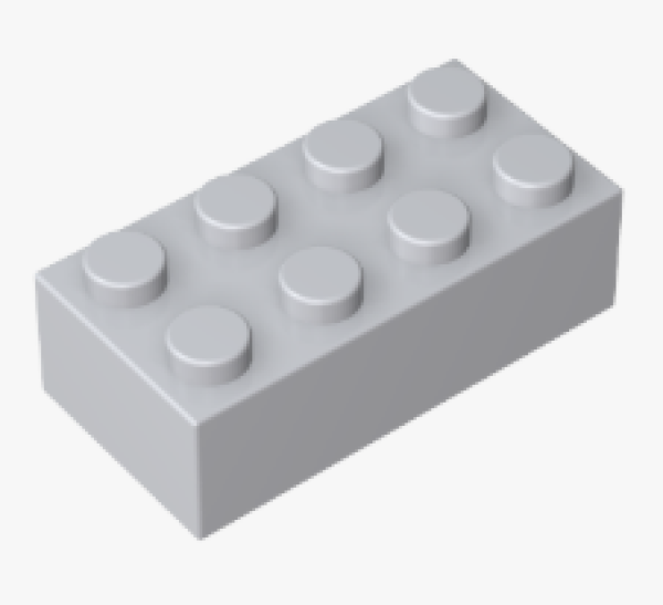 GoBricks Baustein 2x4 hell-grau (GB3001420)