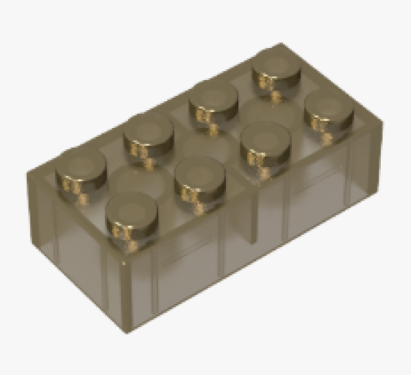 GoBricks Baustein 2x4 transparent braun (GB3001020)
