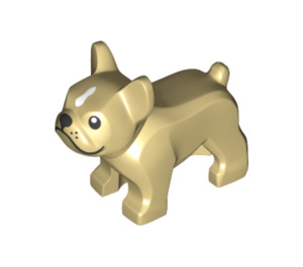 LEGO Minifig Hund Bulldogge beige (29602)