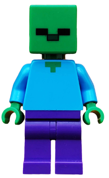 LEGO Minecraft Zombie - Dark Purple Legs (010) Y07