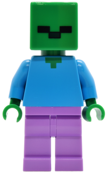 LEGO Minecraft Zombie - Medium Lavender Legs (245) Y07
