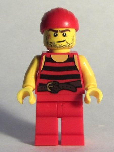 LEGO Minifigur Pirat rot-schwarz gestreift (166) X14