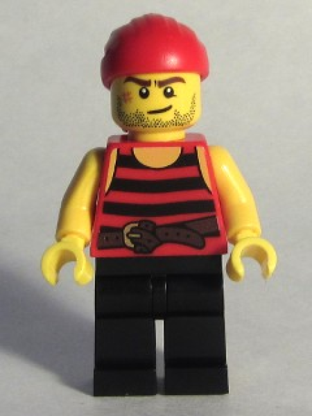 LEGO Minifigur Pirat rot-schwarz gestreift (167) X14