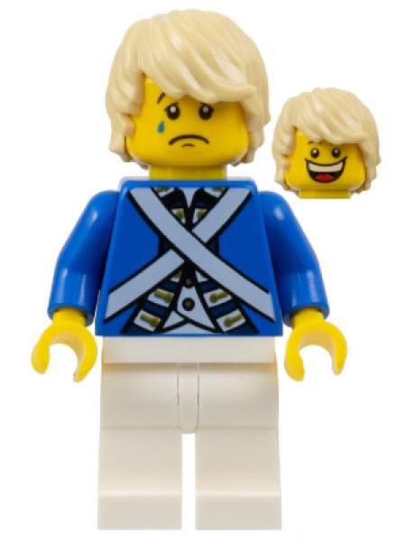 LEGO Minifigur Piraten Blaurock/Soldat blond (175) X14