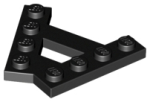 LEGO plate wedge 2x1x4 black (15706)